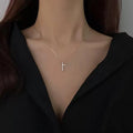 Fashion 18K Gold Plated Cross Pendant Necklace Stainless Steel Cross Pendants Necklace Jewelry for Women Men