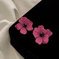 925 Silver Needle Elegant Flower Ear Jewelry Temperament Exaggerated Super Fairy Series Gentle Pearl Earrings