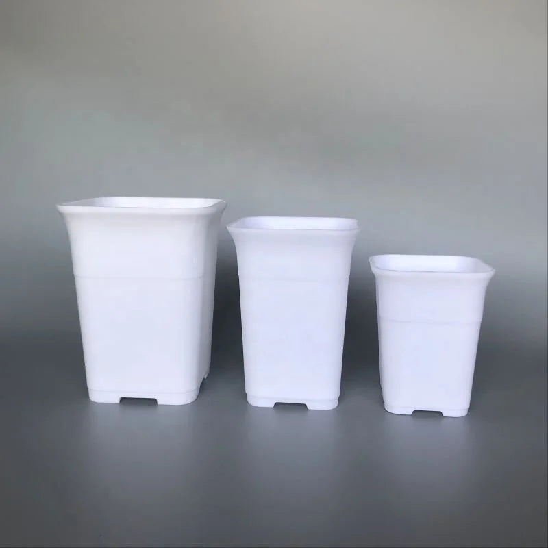 7.5cm*9.5cm White Tall square Succulent Pot Small Cactus Pot