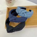New Fashion Denim Jeans Knotted Headband Female Headband Hair Accessories Headdress