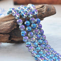 Wholesale 6mm 8mm 10mm Jewelry Accessories Multicolor Plated Round Handmade Glass Crystal Beads Bulk