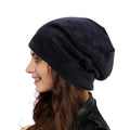 Women Velvet Slouchy Beanies Soild Baggy Hip-Hop Beanie Hat Winter Skullies Beanies Cap