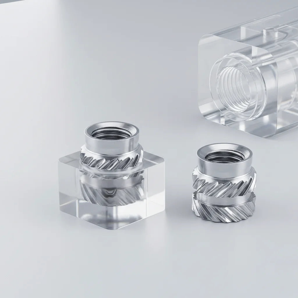 Wholesale Ultrasonic Heat Melt Embedded Thread Knurled Nuts SS 303 304 316 Stainless Steel for Laptop Plastic Molding