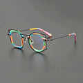 Fashion Glasses Women's Comfortable Vintage Polygon Pure Titanium Eyewear Prescription Eyeglasses Frame for Men