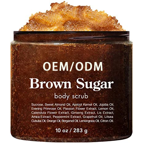 Aixin Private Label Organic Herbal Brown Sugar Face & Body Scrub-Whipped Gel Exfoliating Whitening for All Skin Types for Women
