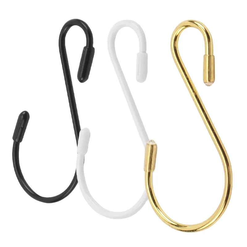 2023 New Black Chrome Finish 3.5 Inch Heavy Duty S Hooks with Safety Buckle for Automotive & Water Treatment Applications