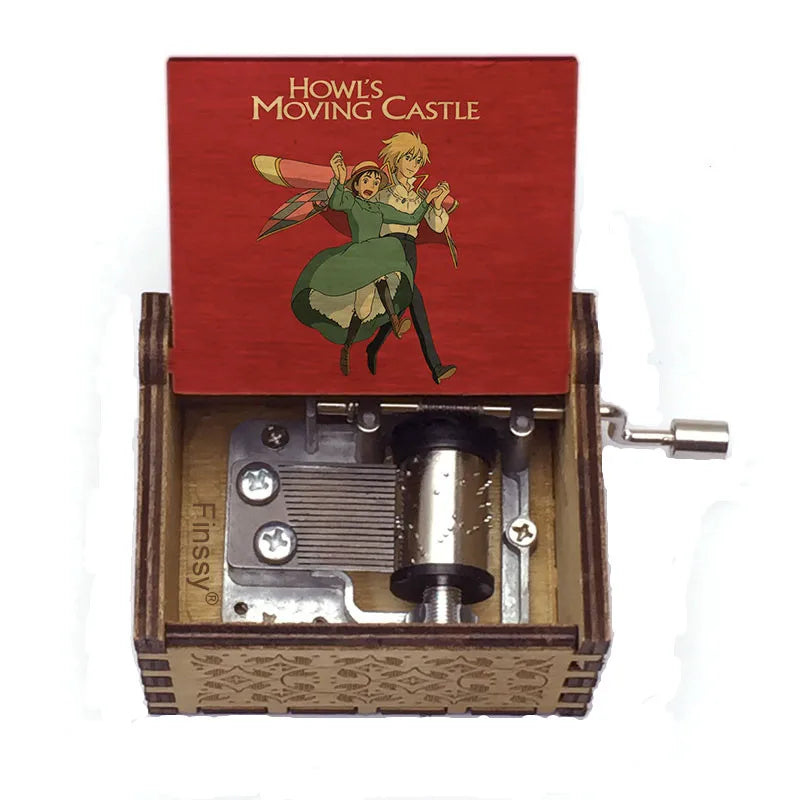New Wooden Howl's Moving Castle Merry Go Round of Life Song Hand Crank Music Box for Christmas Birthday Valentine's Kid Gift