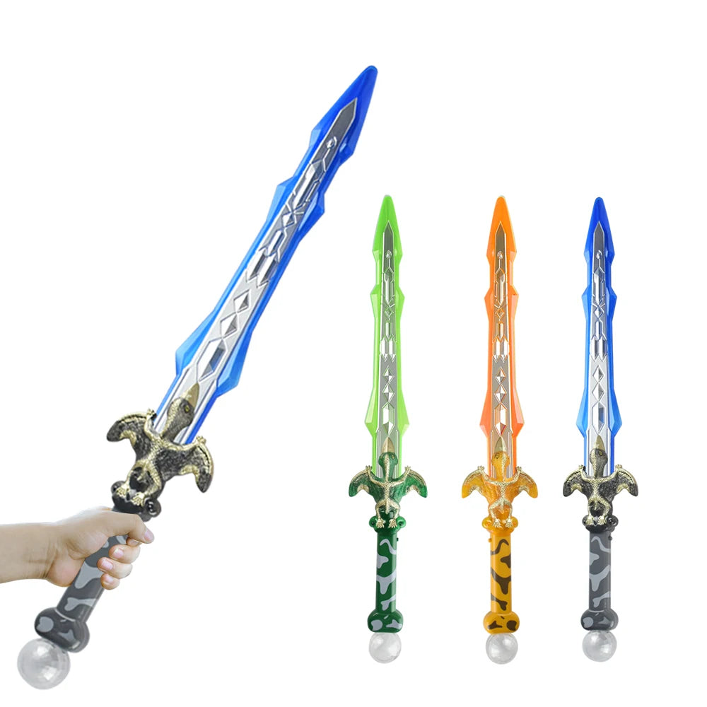 Light Saber with Sound Light Sword for Kids Dinosaur Handle LED Light up Saber Toy for Dress up Party Favor Easter Gift