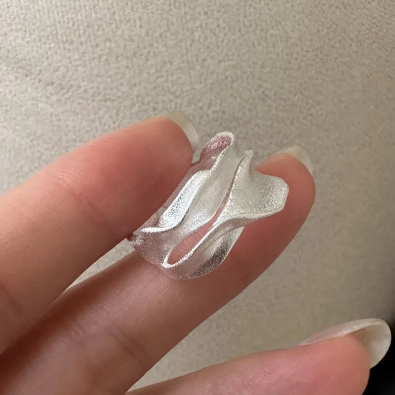 2024 New 925 Sterling Silver Geometric Double-layer Open Adjustable Ring for Women Gifts Jewelry