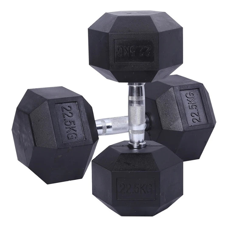 2.5kg~50kg Unisex Universal Use Wholesale Gym Rubber Cast Iron Hex Dumbbells Set