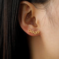 Dog Cat Bear Paw Animal Footprint Stud Earring Small Ear Studs Cute Trend Stainless Steel Jewelry for Women Girls