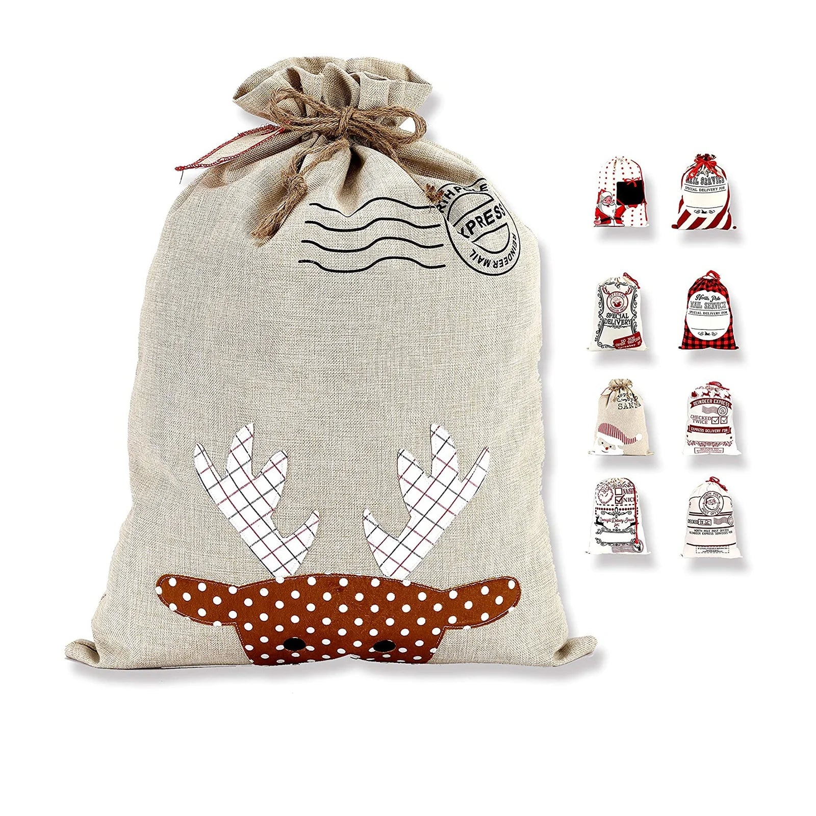 Customizable Punch Style Medium Cotton Canvas Drawstring Backpack Unique Travel Animal Prints Shopping Raw