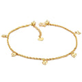 18k Gold Heart Anklet Women Stainless Steel Anklets Ladies Foot Chain Ankle Bracelet