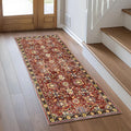 Non-Slip Washable Machine Made PET Friendly Reversible Runner Rug Low Pile Soft Distressed for Kitchen Hallway-1 Piece MOQ
