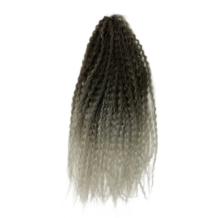 Water Wave Dyed Brazilian Braid Curly Braid Crochet Hair High Temperature Fiber Hair Extension