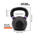 Customizable 4kg 5kg 16kg 20kg 25kg 48kg Durable Unisex Fitness Kettlebell Powder Coated Cast Iron Free Weight Equipment
