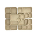 Eco-Friendly Biodegradable Disposable Bento Lunch Boxes for Cosmetic Customizable Waterproof Paper Containers Embossed Design