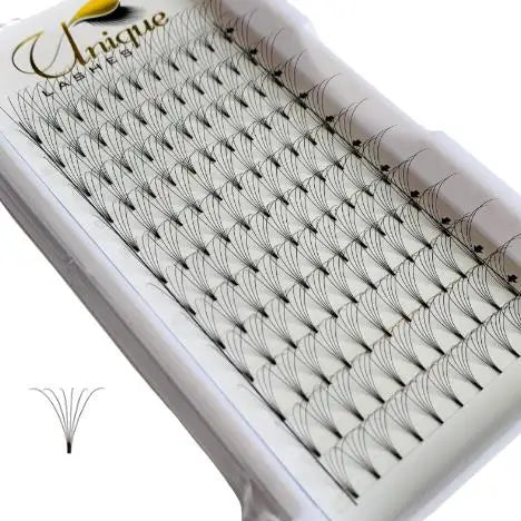 Wholesale Price Dark Black Premade Volume Lash Extensions 3D 4D 5D OEM Russian Premade Volume Fans Eyelash Extensions