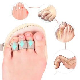 Toe Splint Hammer Toe Straightener Joint Realign Cushion Brace for Claw Curled Crooked Toe Metatarsal Support Loop Guard
