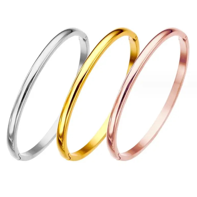 Open 18k Stainless Steel Charm Gold Bracelets for Women Trendy Anniversary Does Not Fade