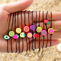 Go2boho Summer Fruit Fashion Charm Bubble Beach Bracelets Handmade Adjustable Boho Lovely Gifts for Women and Girls to Dates