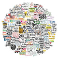 100Pcs Fresh Inspirational Motivational Stickers for Girl Student Notebook Diary Guitar Bottle Luggage Laptop Stickers