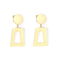 Hot Selling Earrings Geometric Pattern Combination 18K Gold Plated Stainless Steel Jewelry Dangle Drop Earrings for Lady