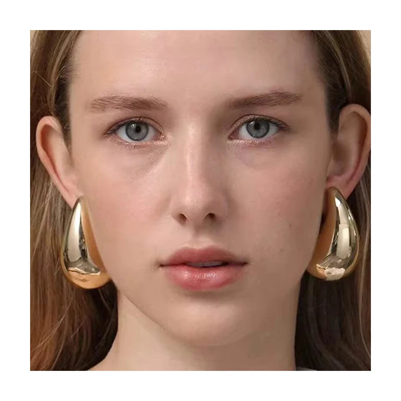Water Proof Fashion Jewelry Earrings and Accessories Wholesale Bulk PVD Gold  Stainless Steel for Women Orecchini Gioielli Donna