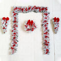 New Year's Eve Party Decor Home Ornament Wall Artificial Pine Garland Rattan Front Door Wreath Merry Christmas Decorative Wreath