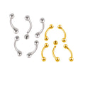Piercing Externally Treaded Curved Barbells Jewelry Hot Sales F136 Titanium 2022 Simple Style for Man Women Zircon High Grade