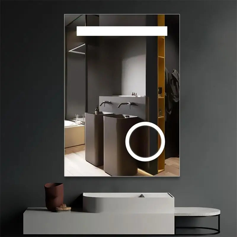 Hot-selling Contemporary LED Large Dressing Mirror Hair Salon Backlit Mirror Customized Logo Carton Box Bathroom Modern Equipped