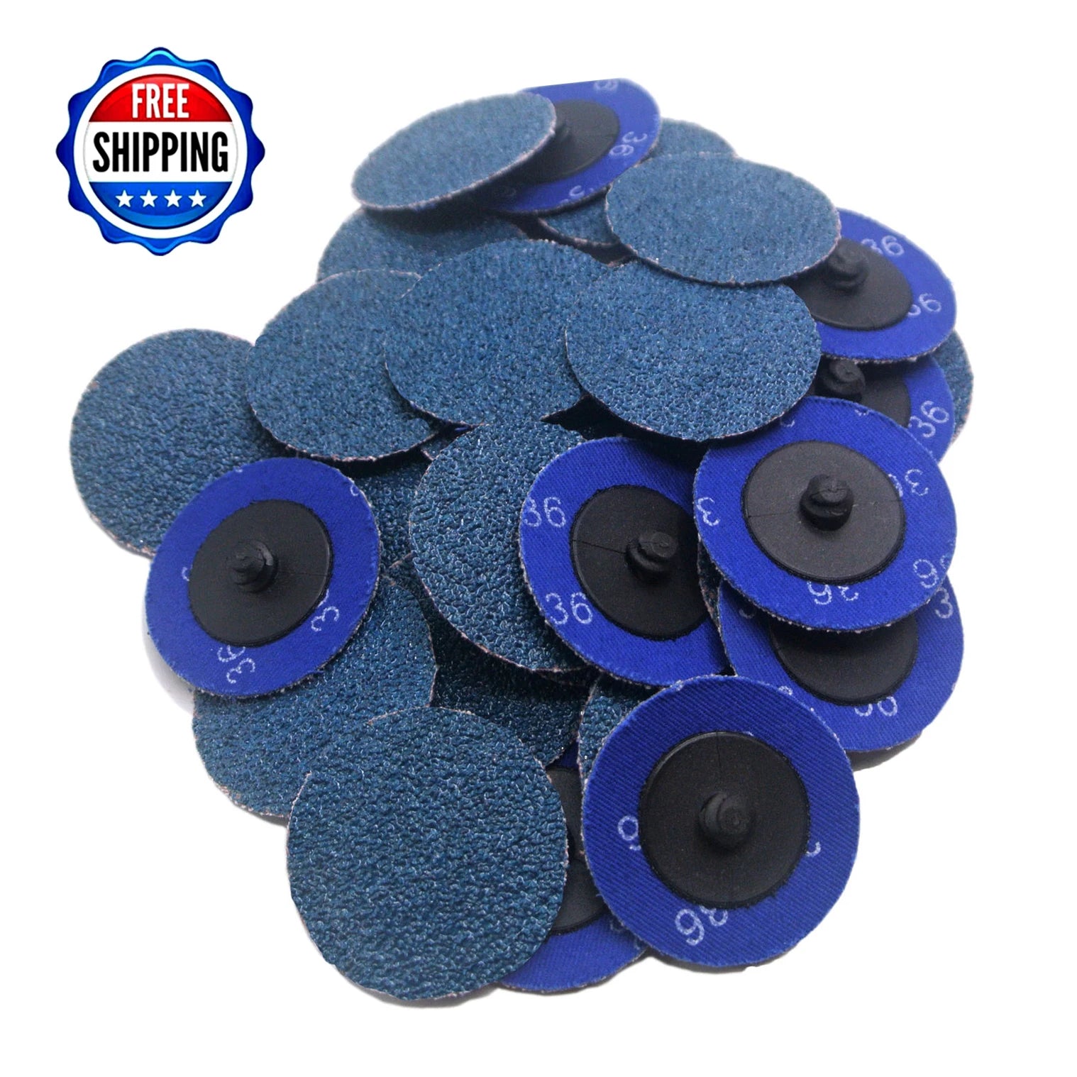 Quick Change 2\" Grinding Sanding Disc Alumina-Zirconia Ceramic 24 36 40 60 80 120 Grit Resin Bonding for Deburring