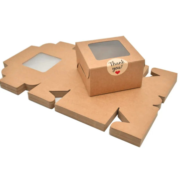 Cake Boxes with Window White Bakery Boxes Disposable Cake Containers Dessert Boxes