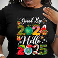 Loose-Fit Unisex Plus Size O-Neck T-Shirt Breathable Knitted Heat Transfer Printing Casual 'Merry Christmas' 'Happy New Year'