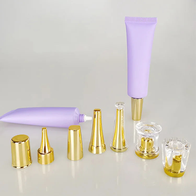 OEM/ODM Custom PE Plastic Tube20ml 30ml 60ml 80ml Cosmetic Eye Cream BB Cream Essential Oil Packaging Tube with Long Nose