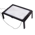 Portable Foldable Magnifier with Led Light A4 Full Page 3X Desktop Magnifying Glass Hands Free Magnifier for Reading