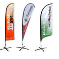 Full Color Custom Swooper Advertising Flag Feather Banner with Hardware