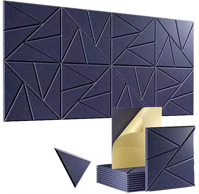 12x12 Inch High Density PET Sound Absorbing Panel 0.4 Thick Polyester Fiber Board B1 Flame Retardant Modern Design for Home