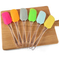 Resistant Hat Transparent Handle Sizes Big Small  Bulk Set of Silicone Rubber Spatula for Baking Cooking