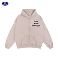 HOT Sale Custom logo Heavy Weight 350gsm Vintage Zip up Hoodie Mens Acid Wash Distressed Hoodie Puff Print Hoodies and Jacket.