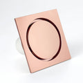 HONGDEC Contemporary Bathroom Floor Shower Drain Square Modern Design in Rose Gold with Easy Installation 10x10cm