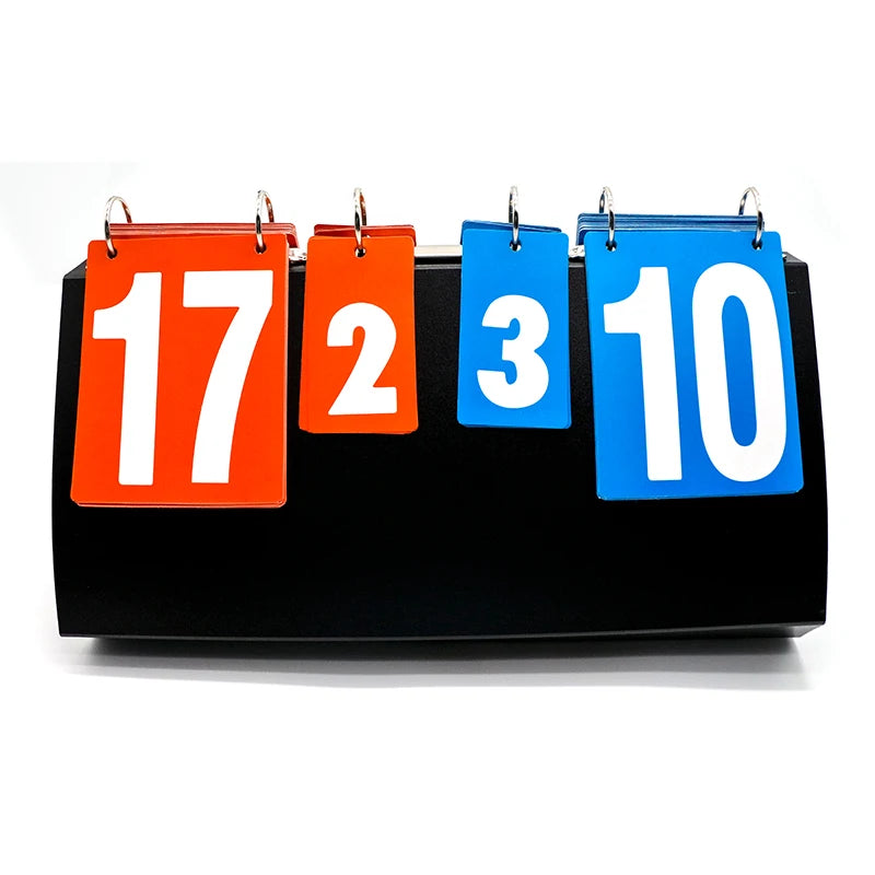 Portable Flip Score Keeper Board Tabletop Manual PVC Foldable Scoreboard for Ball Sports Basketball Football Scoring Rugby