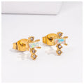 Powell 2024 New Trendy 18K Gold Plated  Stud Earrings Top Ranking Wholesale Stainless Steel Jewelry
