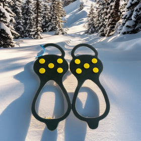 Antiskid Traction Grip Rubber Ice Spikes for Snowshoeing Shoes and Car Wheels-Lightweight & Durable Sizes S/M/L/XL