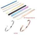 GT 2022 Factory Price DIY Alphanumeric Unisex Simple Stainless Steel Opening Cuff Bangle Bracelet for Lovers Plain Rod Bracelet