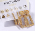 2025 Crystal Trendy Gold Plated Hoop Earrings with Pendants Hoop Earrings Setfashion Earring Sets for Women Jewelry