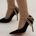 New Arrival Gold Metal Chain Buckle Charms Women Shoe Decoration Accessories