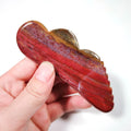 HY Hottest sell jagged Mookaite jasper face face gua sha tool wing massage jagged face guastone