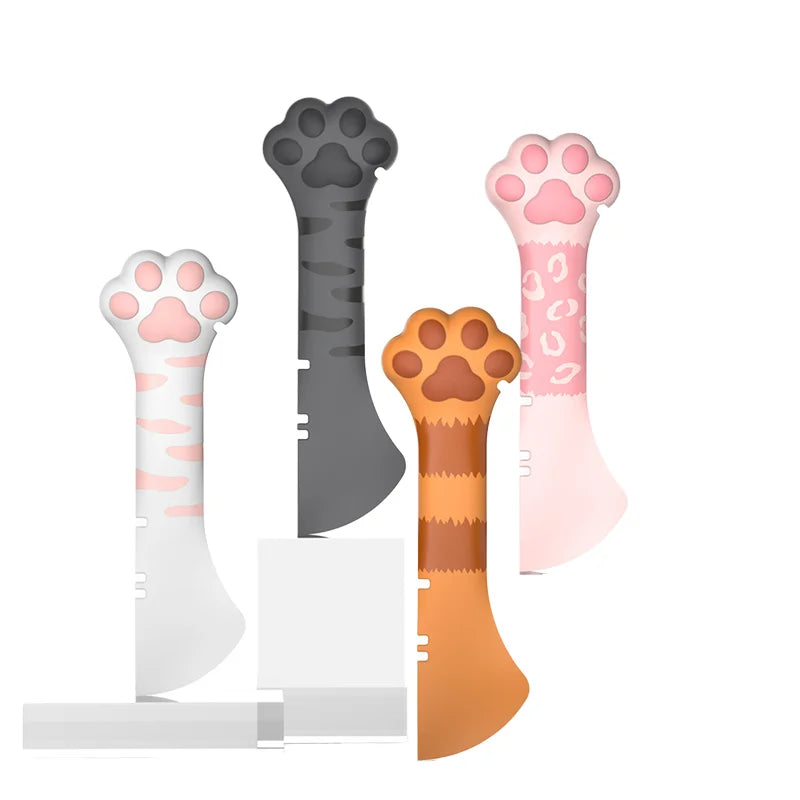 2025 Cat Supplies Pet Cat Can Spoon Cat Paw Shaped Can Opener Wet Food Paw Spoon Stirring Shovel Can Opener Cute