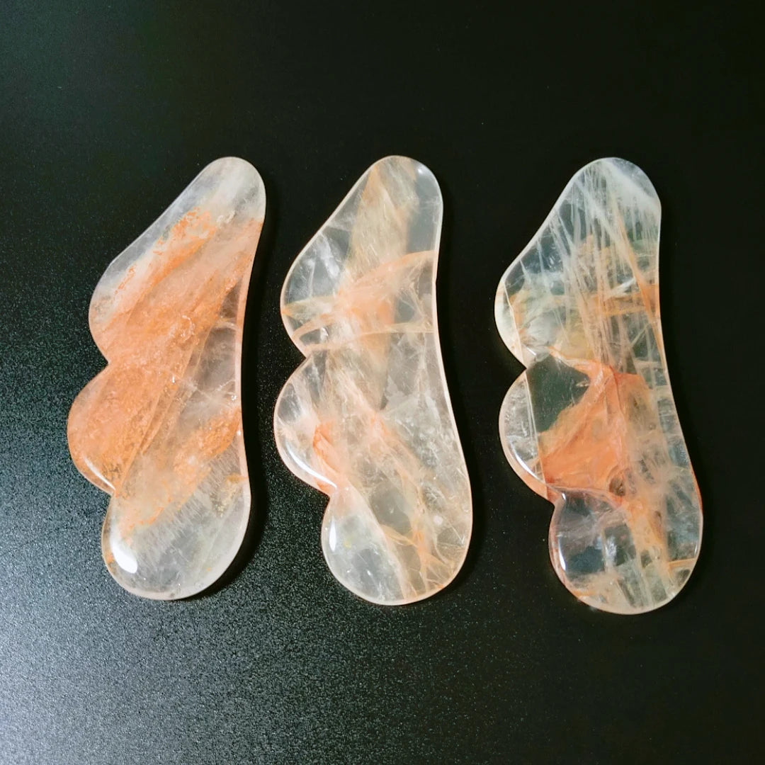 DIY Factory Hot Sale Hand Massage Tool Gua Sha Citrine Quartz Stone Board